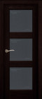 Фото Дверь Этне структур. ВЕНГЕ (600мм, ПОС, мателюкс графит фрезерованное, 2000мм, 40мм, натуральный массив сосны структурир., венге, )