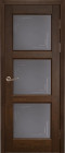 Фото Дверь Турин ольха АНТИЧНЫЙ ОРЕХ (700мм, ПОС, мателюкс графит фрезерованное, 2000мм, 40мм, натуральный массив ольхи, античный орех, )