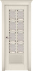 Фото Дверь Лондон структ. СЛОНОВАЯ КОСТЬ (700мм, ПОС, мателюкс осветленный с фацетом, 2000мм, 40мм, массив дуба DSW структурир., слоновая кость, )
