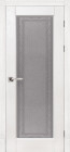 Фото Дверь Классика № 3 структ. ВАЙТ (700мм, ПОС, каленое с узором, 2000мм, 40мм, массив дуба DSW структурир., вайт, )