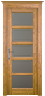 Фото Дверь Норидж МЕД (900мм, ПОС, мателюкс графит фрезерованное, 2000мм, 40мм, натуральный массив ольхи, мед, )
