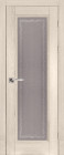 Фото Дверь Аристократ № 5 структ. СЛОНОВАЯ КОСТЬ (600мм, ПОС, каленое с узором, 2000мм, 40мм, массив дуба DSW структурир., слоновая кость, )