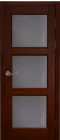 Фото Дверь Турин структур. МАХАГОН (900мм, ПОС, мателюкс графит фрезерованное, 2000мм, 40мм, натуральный массив сосны структурир., махагон, )