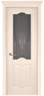 Фото Дверь Феррара структур. КРЕМ (700мм, ПОС, мателюкс графит фрезерованное, 2000мм, 40мм, натуральный массив сосны структурир., крем, )