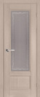 Фото Дверь Аристократ № 4 структ. КРЕМ (600мм, ПОС, каленое с узором, 2000мм, 40мм, массив дуба DSW структурир., крем, )