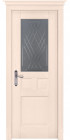 Фото Дверь Тоскана КРЕМ (600мм, ПОЧ, мателюкс графит фрезерованное, 2000мм, 40мм, натуральный массив дуба, крем, )