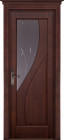 Фото Дверь Даяна структур. МАХАГОН (800мм, ПОС, мателюкс графит фрезерованное, 2000мм, 40мм, натуральный массив сосны структурир., махагон, )