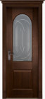 Фото Дверь Чезана АНТИЧНЫЙ ОРЕХ (800мм, ПОС, мателюкс графит фрезерованное, 2000мм, 40мм, натуральный массив дуба, античный орех, )