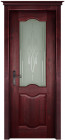 Фото Дверь Феррара структур. МАХАГОН (900мм, ПОС, мателюкс графит фрезерованное, 2000мм, 40мм, натуральный массив сосны структурир., махагон, )