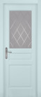 Фото Дверь Валенсия СКАЙ (700мм, ПОС, мателюкс графит фрезерованное, 2000мм, 40мм, натуральный массив ольхи, скай, )