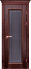 Фото Дверь Аристократ № 5 ольха МАХАГОН (700мм, ПОС, каленое с узором, 2000мм, 40мм, натуральный массив ольхи, махагон, )