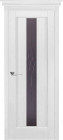 Фото Дверь Версаль нью БЕЛАЯ ЭМАЛЬ (700мм, ПОС, мателюкс графит фрезерованное, 2000мм, 40мм, натуральный массив ольхи, белая эмаль, )