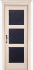 Фото Дверь Турин ольха КРЕМ (900мм, ПОС, мателюкс графит фрезерованное, 2000мм, 40мм, натуральный массив ольхи, крем, )