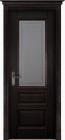 Фото Дверь Аристократ № 2 ольха ВЕНГЕ (800мм, ПОС, каленое с узором, 2000мм, 40мм, натуральный массив ольхи, венге, )