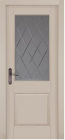Фото Дверь Элегия КРЕМ (700мм, ПОС, мателюкс графит фрезерованное, 2000мм, 40мм, натуральный массив ольхи, крем, )