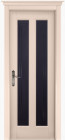 Фото Дверь Сорренто структур. КРЕМ (700мм, ПОС, мателюкс графит фрезерованное, 2000мм, 40мм, натуральный массив сосны структурир., крем, )