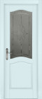 Фото Дверь Лео СКАЙ (900мм, ПОС, мателюкс графит фрезерованное, 2000мм, 40мм, натуральный массив ольхи, скай, )