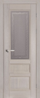 Фото Дверь Аристократ № 2 ольха ГРЕЙ (800мм, ПОС, каленое с узором, 2000мм, 40мм, натуральный массив ольхи, грей, )
