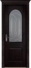 Фото Дверь Чезана ВЕНГЕ (600мм, ПОС, мателюкс графит фрезерованное, 2000мм, 40мм, натуральный массив дуба, венге, )