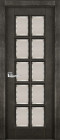 Фото Дверь Лондон-2 ольха ЭЙВОРИ БЛЕК (700мм, ПОС, мателюкс осветленный с фацетом, 2000мм, 40мм, натуральный массив ольхи, эйвори блек, )