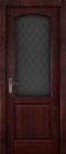 Фото Дверь Фоборг МАХАГОН (800мм, ПОС, мателюкс графит фрезерованное, 2000мм, 40мм, натуральный массив ольхи, махагон, )
