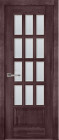 Фото Дверь Лондон структ. МАХАГОН (800мм, ПОС, мателюкс осветленный с фацетом, 2000мм, 40мм, массив дуба DSW структурир., махагон, )