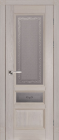 Фото Дверь Аристократ № 3 ольха ГРЕЙ (600мм, ПОС, каленое с узором, 2000мм, 40мм, натуральный массив ольхи, грей, )