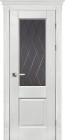 Фото Дверь Классика № 2 ВАЙТ (900мм, ПОС, мателюкс графит фрезерованное, 2000мм, 40мм, натуральный массив дуба, вайт, )