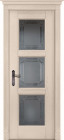 Фото Дверь Турин КРЕМ (700мм, ПОС, мателюкс графит фрезерованное, 2000мм, 40мм, натуральный массив дуба, крем, )