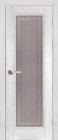Фото Дверь Аристократ № 5 ВАЙТ (700мм, ПОС, каленое с узором, 2000мм, 40мм, натуральный массив дуба, вайт, )