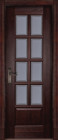 Фото Дверь Лондон структ. МАХАГОН (700мм, ПОС, мателюкс осветленный с фацетом, 2000мм, 40мм, массив дуба DSW структурир., махагон, )