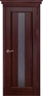 Фото Дверь Версаль нью МАХАГОН (900мм, ПОС, мателюкс светлый фрезерованное, 2000мм, 40мм, натуральный массив ольхи, махагон, )