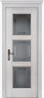 Фото Дверь Турин ВАЙТ (800мм, ПОС, мателюкс графит фрезерованное, 2000мм, 40мм, натуральный массив дуба, вайт, )