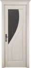 Фото Дверь Даяна СЛОНОВАЯ КОСТЬ (600мм, ПОС, мателюкс графит фрезерованное, 2000мм, 40мм, натуральный массив ольхи, слоновая кость, )