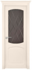 Фото Дверь Барроу КРЕМ (800мм, ПОС, мателюкс графит фрезерованное, 2000мм, 40мм, натуральный массив ольхи, крем, )