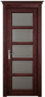 Фото Дверь Норидж МАХАГОН (600мм, ПОС, мателюкс графит фрезерованное, 2000мм, 40мм, натуральный массив ольхи, махагон, )