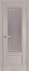 Фото Дверь Аристократ № 4 ГРЕЙ (600мм, ПОС, каленое с узором, 2000мм, 40мм, натуральный массив дуба, грей, )