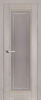 Фото Дверь Аристократ № 5 ГРЕЙ (800мм, ПОС, каленое с узором, 2000мм, 40мм, натуральный массив дуба, грей, )
