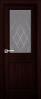 Фото Дверь Нарвик структур. ВЕНГЕ (600мм, ПОС, мателюкс графит фрезерованное, 2000мм, 40мм, натуральный массив сосны структурир., венге, )