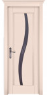 Фото Дверь Соло структур. КРЕМ (800мм, ПОС, мателюкс графит фрезерованное, 2000мм, 40мм, натуральный массив сосны структурир., крем, )