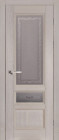 Фото Дверь Аристократ № 3 ГРЕЙ (800мм, ПОС, каленое с узором, 2000мм, 40мм, натуральный массив дуба, грей, )