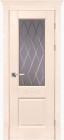 Фото Дверь Классика № 5 КРЕМ (800мм, ПОС, мателюкс графит фрезерованное, 2000мм, 40мм, натуральный массив дуба, крем, )