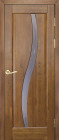 Фото Дверь Соло АНТИЧНЫЙ ОРЕХ (900мм, ПОС, мателюкс графит фрезерованное, 2000мм, 40мм, натуральный массив ольхи, античный орех, )