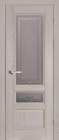 Фото Дверь Аристократ № 3 структ. ГРЕЙ (900мм, ПОС, каленое с узором, 2000мм, 40мм, массив дуба DSW структурир., грей, )