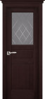 Фото Дверь Доротея структур. ВЕНГЕ (600мм, ПОС, мателюкс графит фрезерованное, 2000мм, 40мм, натуральный массив сосны структурир., венге, )