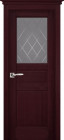 Фото Дверь Доротея структур. МАХАГОН (600мм, ПОС, мателюкс графит фрезерованное, 2000мм, 40мм, натуральный массив сосны структурир., махагон, )