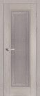 Фото Дверь Аристократ № 5 структ. ГРЕЙ (600мм, ПОС, каленое с узором, 2000мм, 40мм, массив дуба DSW структурир., грей, )