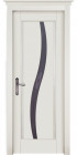 Фото Дверь Соло БЕЛАЯ ЭМАЛЬ (800мм, ПОС, мателюкс графит фрезерованное, 2000мм, 40мм, натуральный массив ольхи, белая эмаль, )