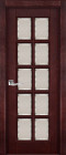 Фото Дверь Лондон-2 структ. МАХАГОН (600мм, ПОС, мателюкс осветленный с фацетом, 2000мм, 40мм, массив дуба DSW структурир., махагон, )