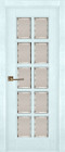 Фото Дверь Лондон-2 СКАЙ (600мм, ПОС, мателюкс осветленный с фацетом, 2000мм, 40мм, натуральный массив дуба, скай, )